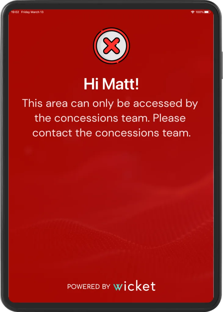 Access Control Denied Screen