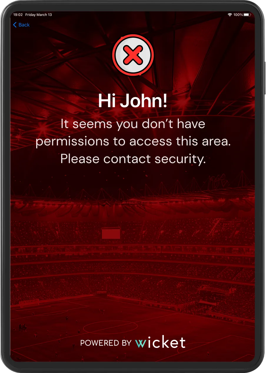 Credentialing Denied Screen