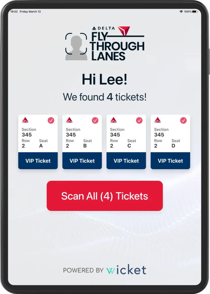Facial Ticketing Redeem Screen