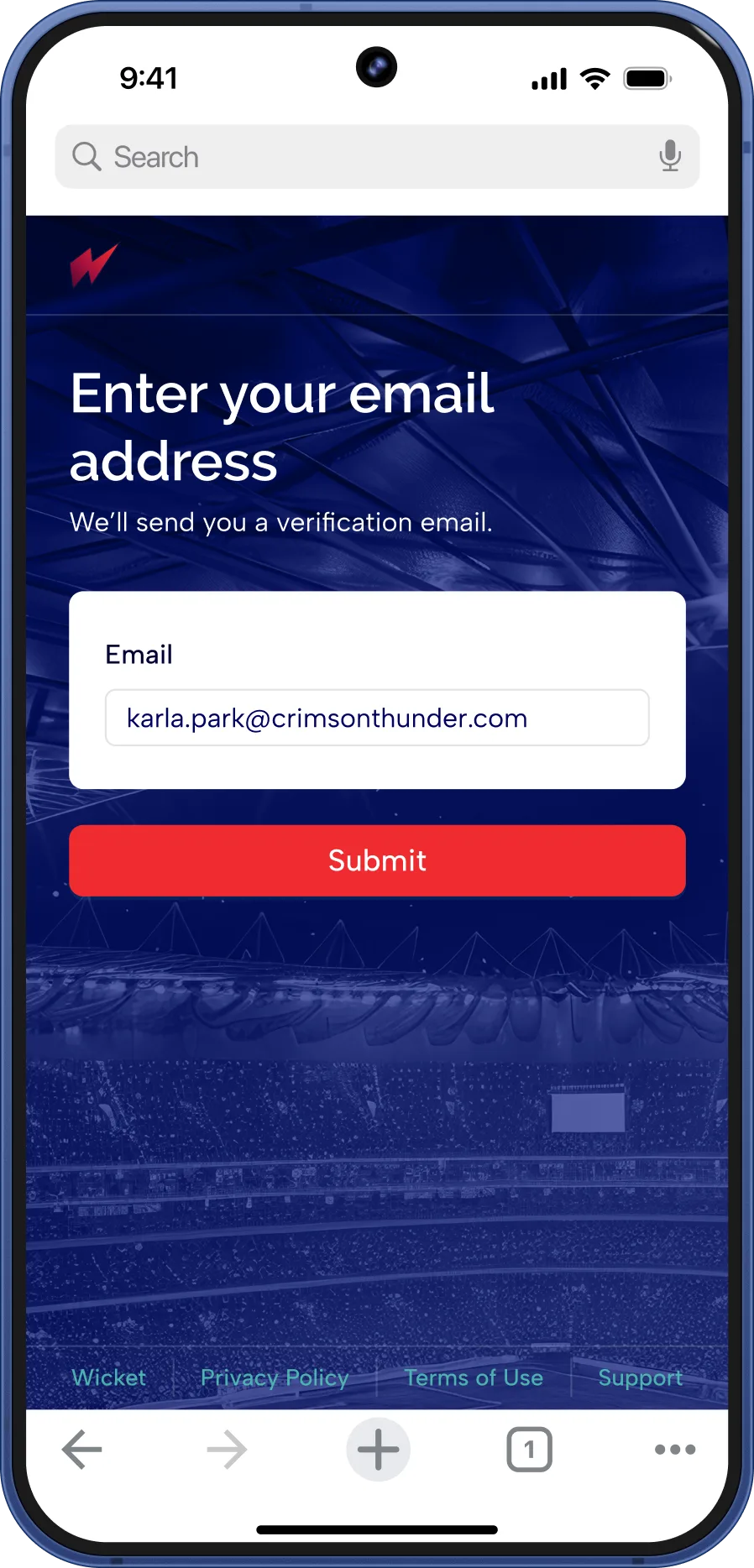 Access Control Enroll Screen