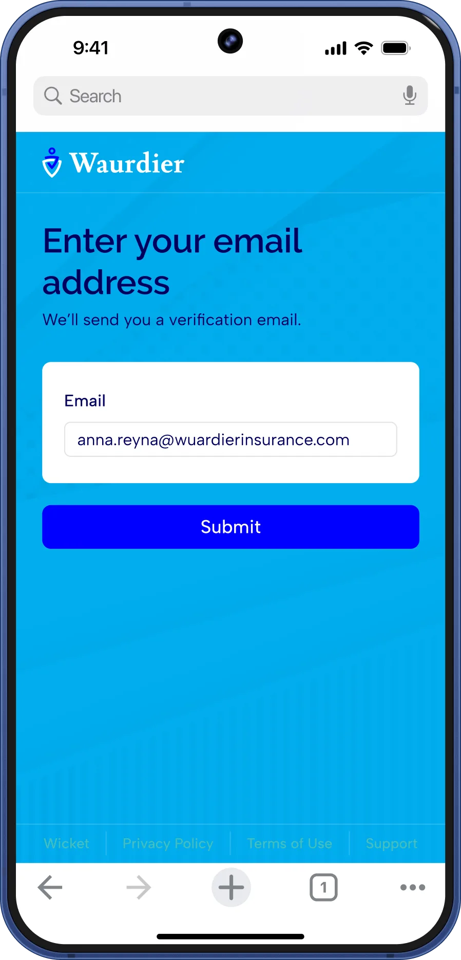 Credentialing Enroll Screen