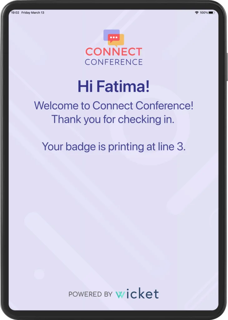 Event Check-in Redeem Screen