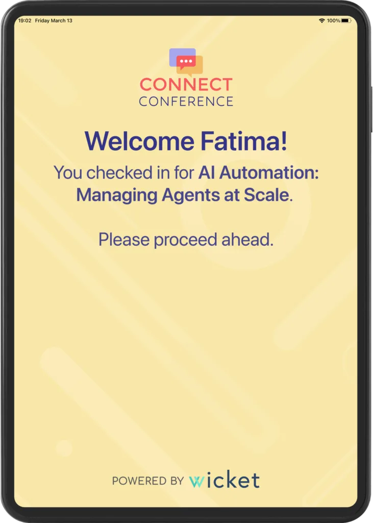 Session Check-in Redeem Screen