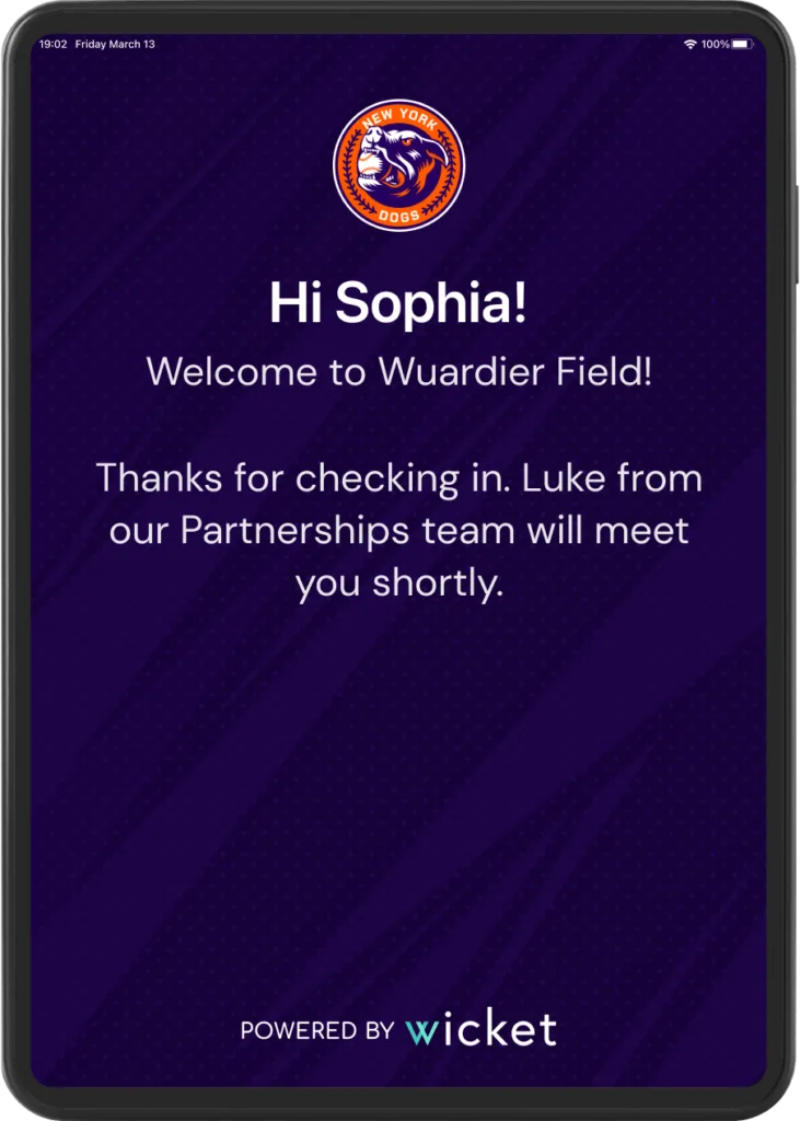 Visitor Management Redeem Screen