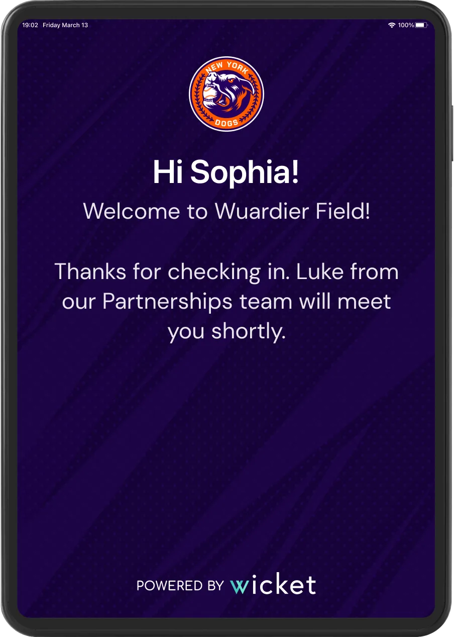 Visitor Management Redeem Screen